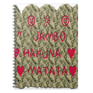Hakuna Matata Talk Money Art Print Design Notebook