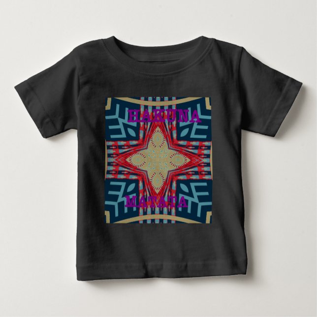 Hakuna Matata Text Hope Abstract Art Print Design Baby T-Shirt (Front)