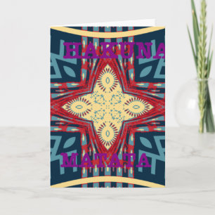 Hakuna Matata Text Hope Abstract Art Print Design Card