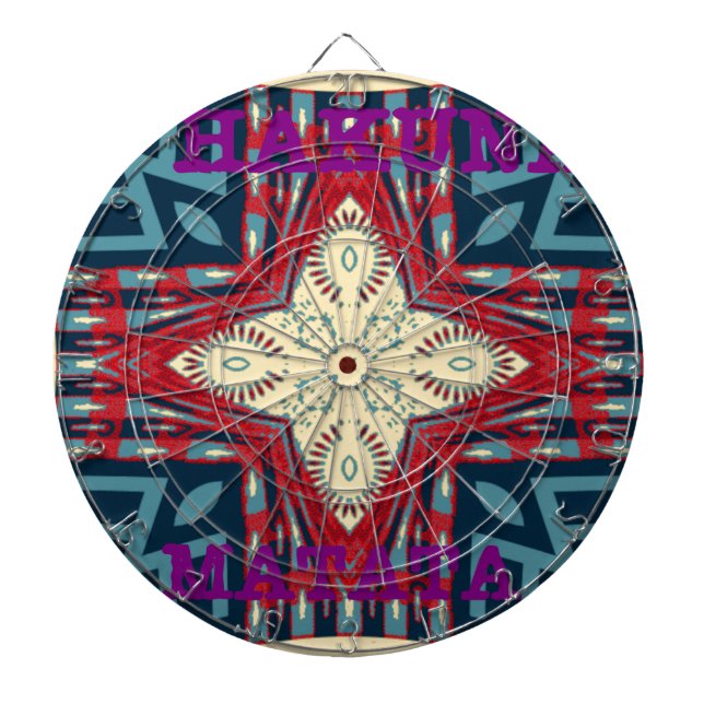Hakuna Matata Text Hope Abstract Art Print Design Dartboard (Front)