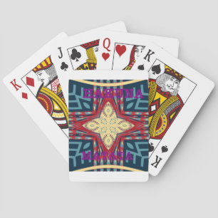 Hakuna Matata Text Hope Abstract Art Print Design Playing Cards
