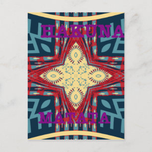 Hakuna Matata Text Hope Abstract Art Print Design Postcard