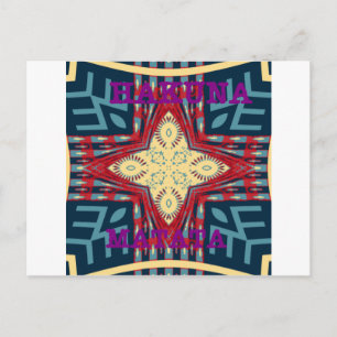 Hakuna Matata Text Hope Abstract Art Print Design Postcard