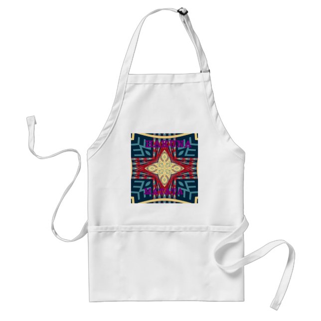 Hakuna Matata Text Hope Abstract Art Print Design Standard Apron (Front)