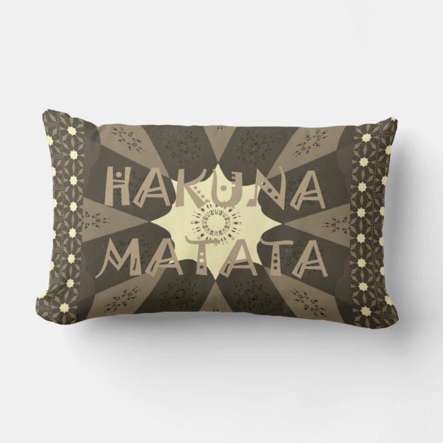 Hakuna Matata urban fantastic Vector Floral design Lumbar Cushion (Front)