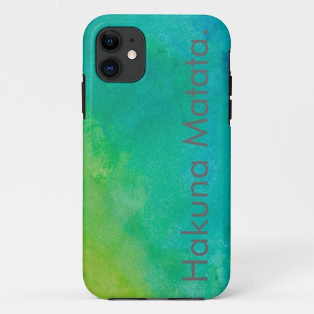 Hakuna Matata Watercolor Case-Mate iPhone Case (Back)