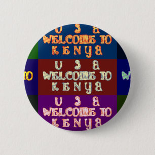 Hakuna Matata Welcome to Kenya.png 6 Cm Round Badge