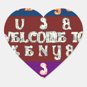 Hakuna Matata Welcome to Kenya.png Heart Sticker