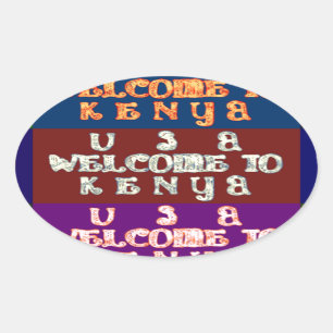 Hakuna Matata Welcome to Kenya.png Oval Sticker