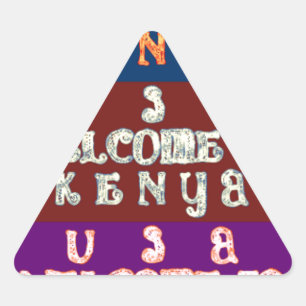 Hakuna Matata Welcome to Kenya.png Triangle Sticker
