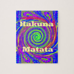 Hakuna Matata – Whirl Design with Vibrant Colours Jigsaw Puzzle