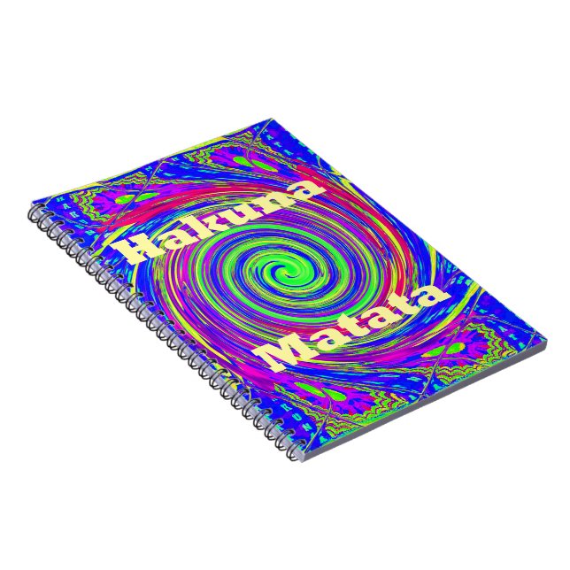 Hakuna Matata – Whirl Design with Vibrant Colours Notebook (Right Side)