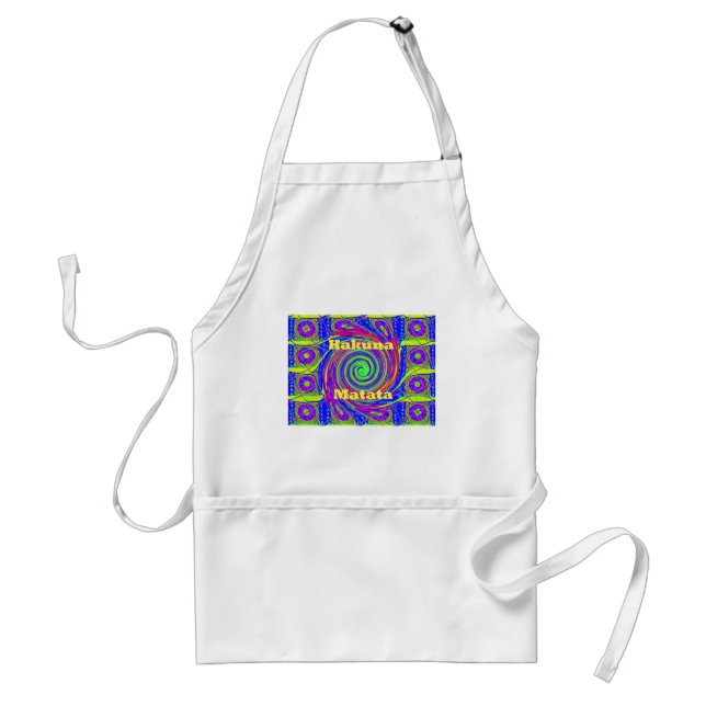 Hakuna Matata – Whirl Design with Vibrant Colours Standard Apron (Front)