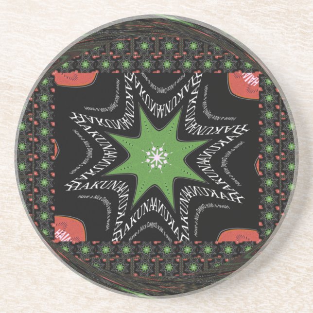 Hakuna Matata Whirling stars background Coaster (Front)