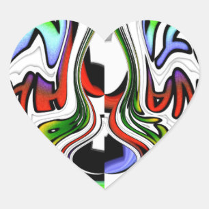 Hakuna Matata with Abstract Whirl and Gradients Heart Sticker