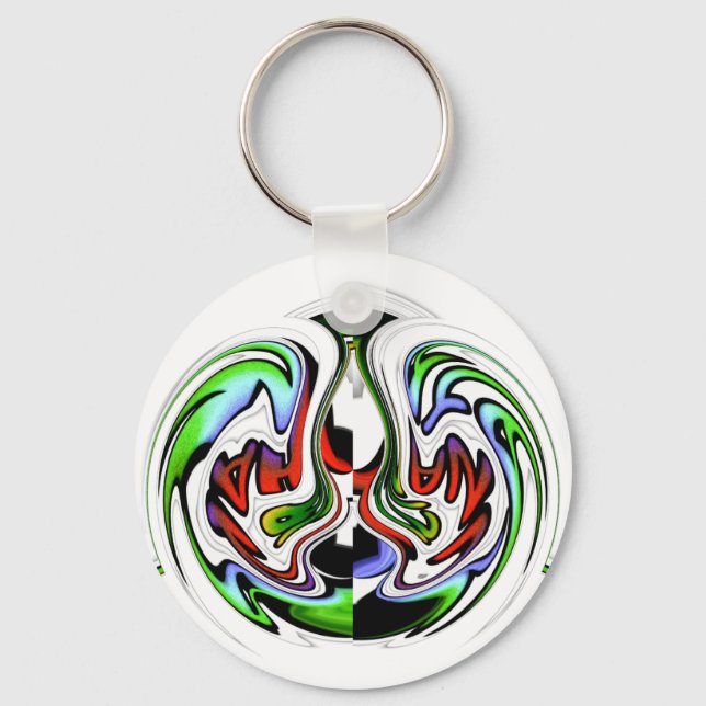 Hakuna Matata with Abstract Whirl and Gradients Key Ring (Front)