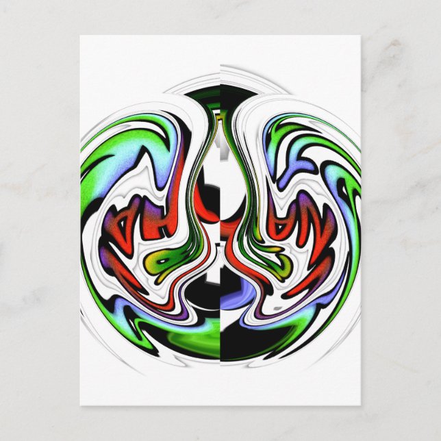 Hakuna Matata with Abstract Whirl and Gradients Postcard (Front)