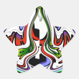 Hakuna Matata with Abstract Whirl and Gradients Star Sticker