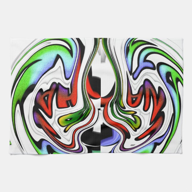 Hakuna Matata with Abstract Whirl and Gradients Tea Towel (Horizontal)