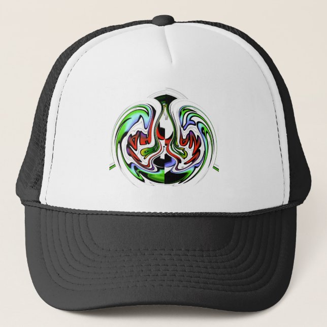 Hakuna Matata with Abstract Whirl and Gradients Trucker Hat (Front)