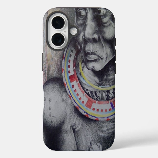 Hakuna Matata with Lions and Masai.jpg Case-Mate iPhone Case (Back)