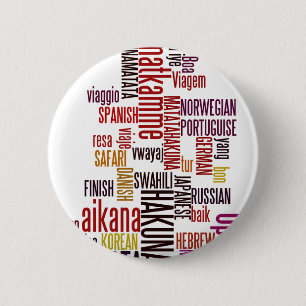 Hakuna Matata word 6 Cm Round Badge