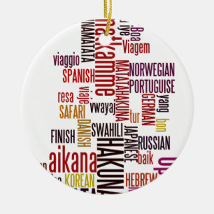 Hakuna Matata word Ceramic Ornament
