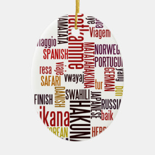 Hakuna Matata word Ceramic Tree Decoration