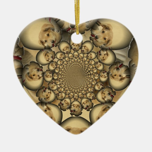 Hakuna Matta Puppies and Dogs infinity amazing sty Ceramic Ornament (Front)