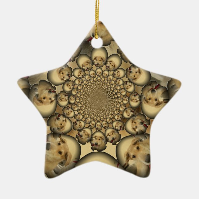 Hakuna Matta Puppies and Dogs infinity amazing sty Ceramic Ornament (Front)