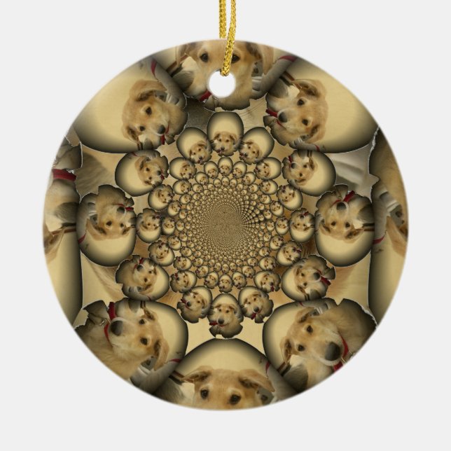 Hakuna Matta Puppies and Dogs infinity amazing sty Ceramic Tree Decoration (Front)
