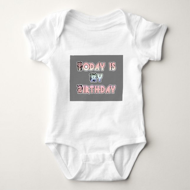 HakunaMatata Gift Today is my Birthday.png Baby Bodysuit (Front)