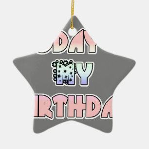 HakunaMatata Gift Today is my Birthday.png Ceramic Ornament