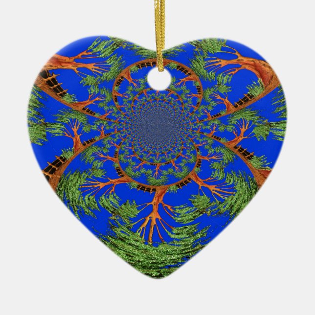 HakunaMatata I'm not allergic to people Eco tree Ceramic Tree Decoration (Front)