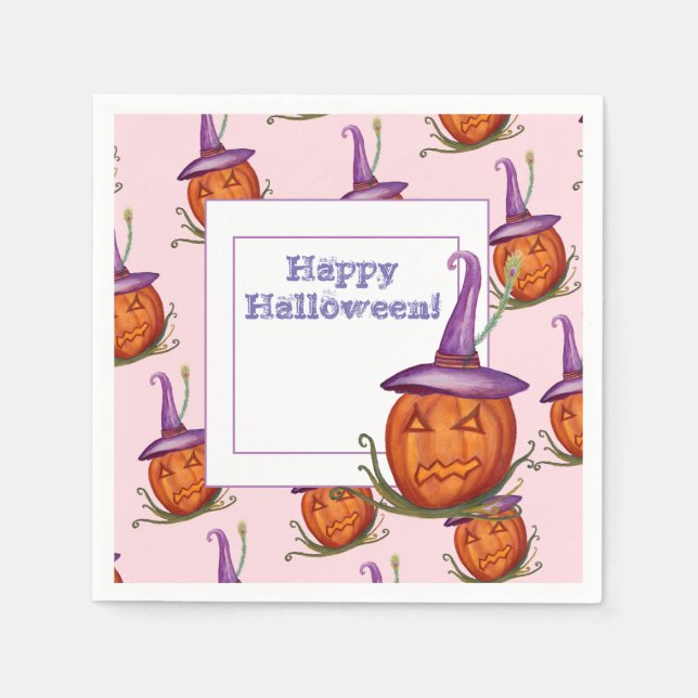 Hal;loween Pumpkin   Paper Napkins (Front)