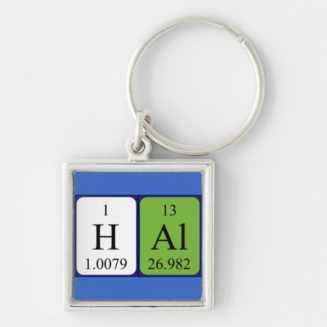 Hal periodic table name keyring (Front)