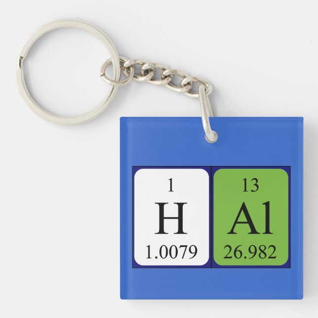 Hal periodic table name keyring (Front)