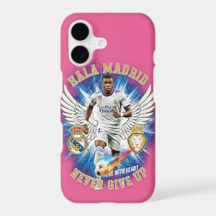 Hala Madrid Never Give Up Pink iPhone 17 Case