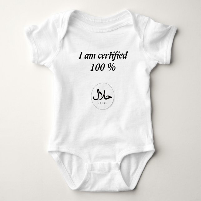 Halal Baby creeper, Muslim baby clothes Bodysuit (Front)