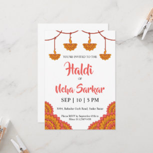 haldi ceremony invitation