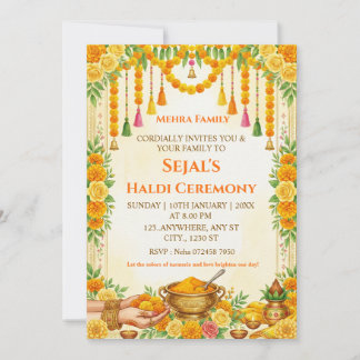 Haldi Ceremony Invitation Card