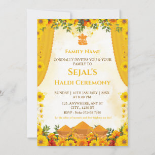 Haldi Ceremony Invitation Card
