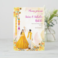 Haldi invitations & Hindu Wedding invites