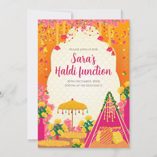 Haldi invites & Digital Mayoun invitations (Front)