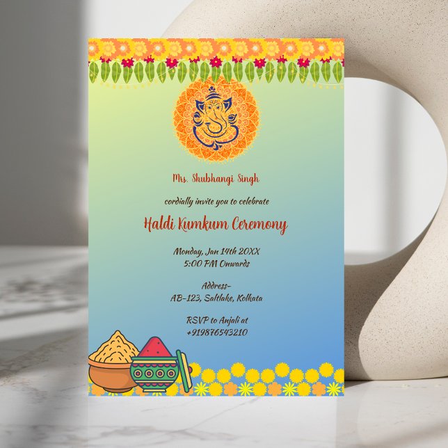 Haldi Kumkum Ceremony Invitation (Creator Uploaded)
