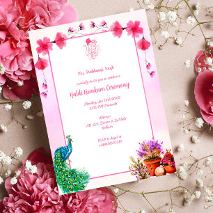 Haldi Kumkum Ceremony Invitation