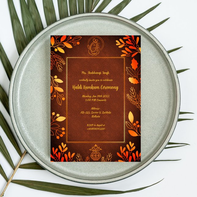 Haldi Kumkum Ceremony Invitation (Creator Uploaded)