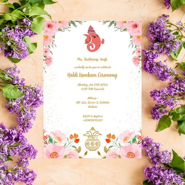 Haldi Kumkum Ceremony Invitation (Creator Uploaded)