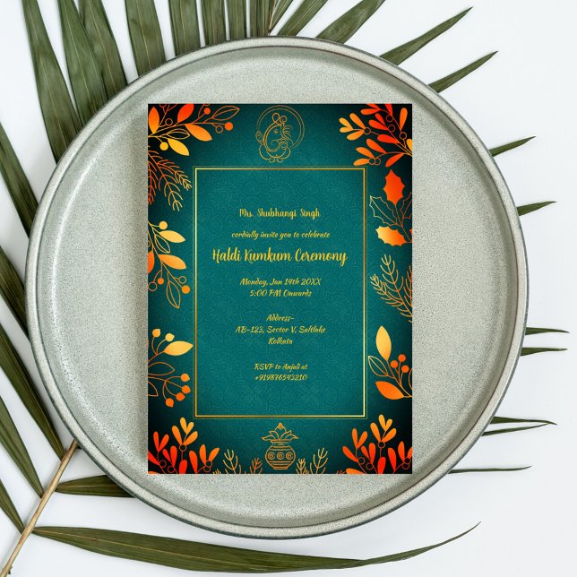 Haldi Kumkum Ceremony Invitation (Creator Uploaded)