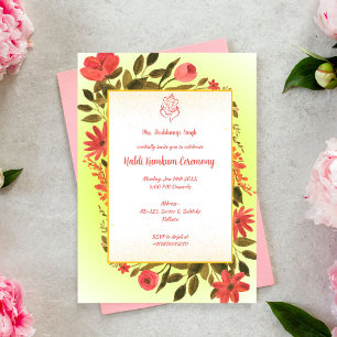 Haldi Kumkum Ceremony Invitation